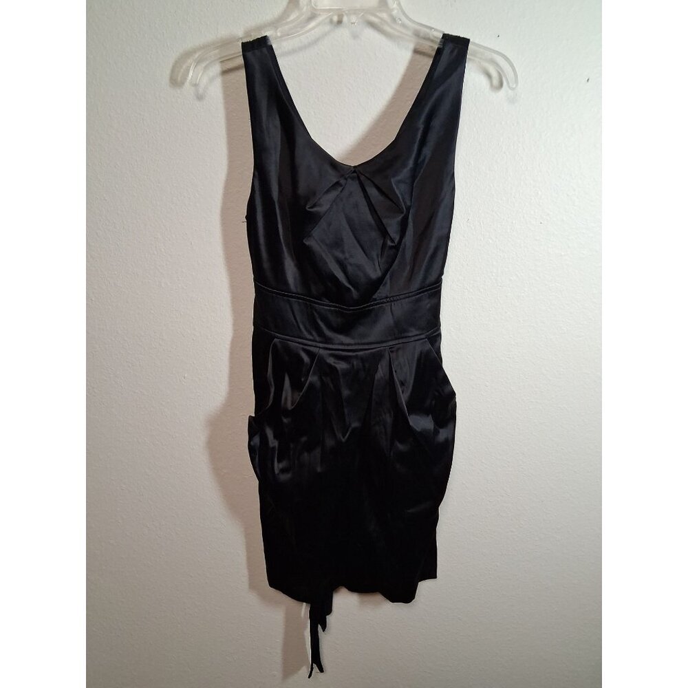 Pompous Girly Party Dress Pockets Satin Sleeveless Dance Black Juniors Size 7